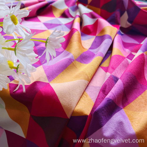 Colorful Printing Velvet Fabric